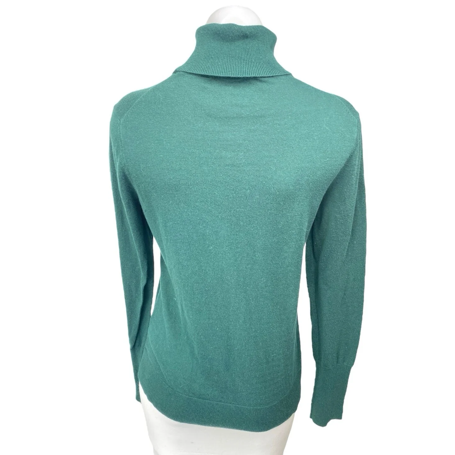 1.State Green Teal Long Sleeve Turtleneck Cutout Pullover Sweater Top Size M - Image 3