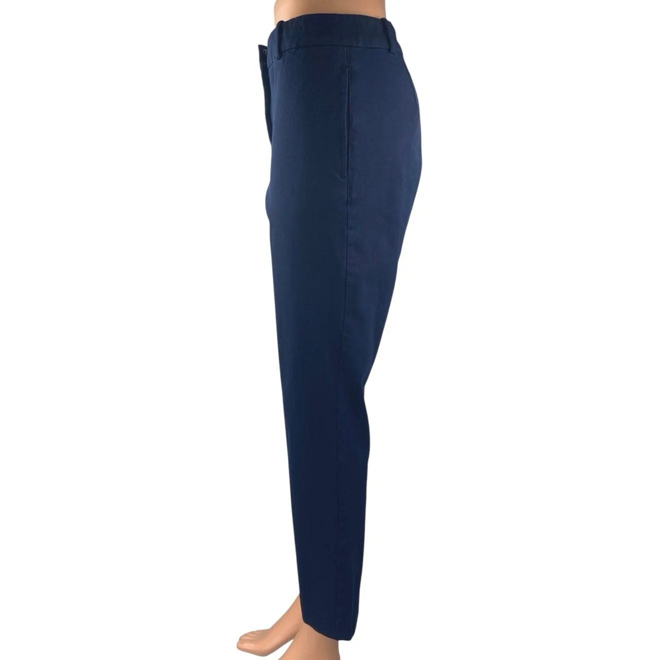 1. State Women's Blue Straight Skinny High Waist Trousers Chino Dress Pants 6 - Image 2