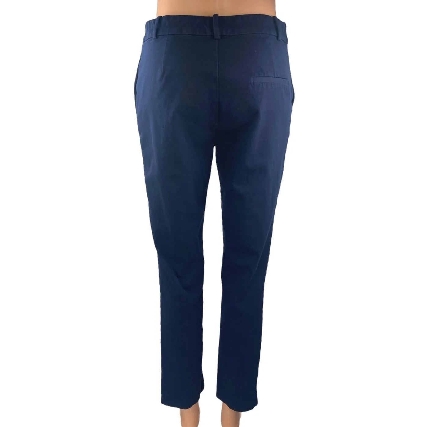 1. State Women's Blue Straight Skinny High Waist Trousers Chino Dress Pants 6 - Image 3