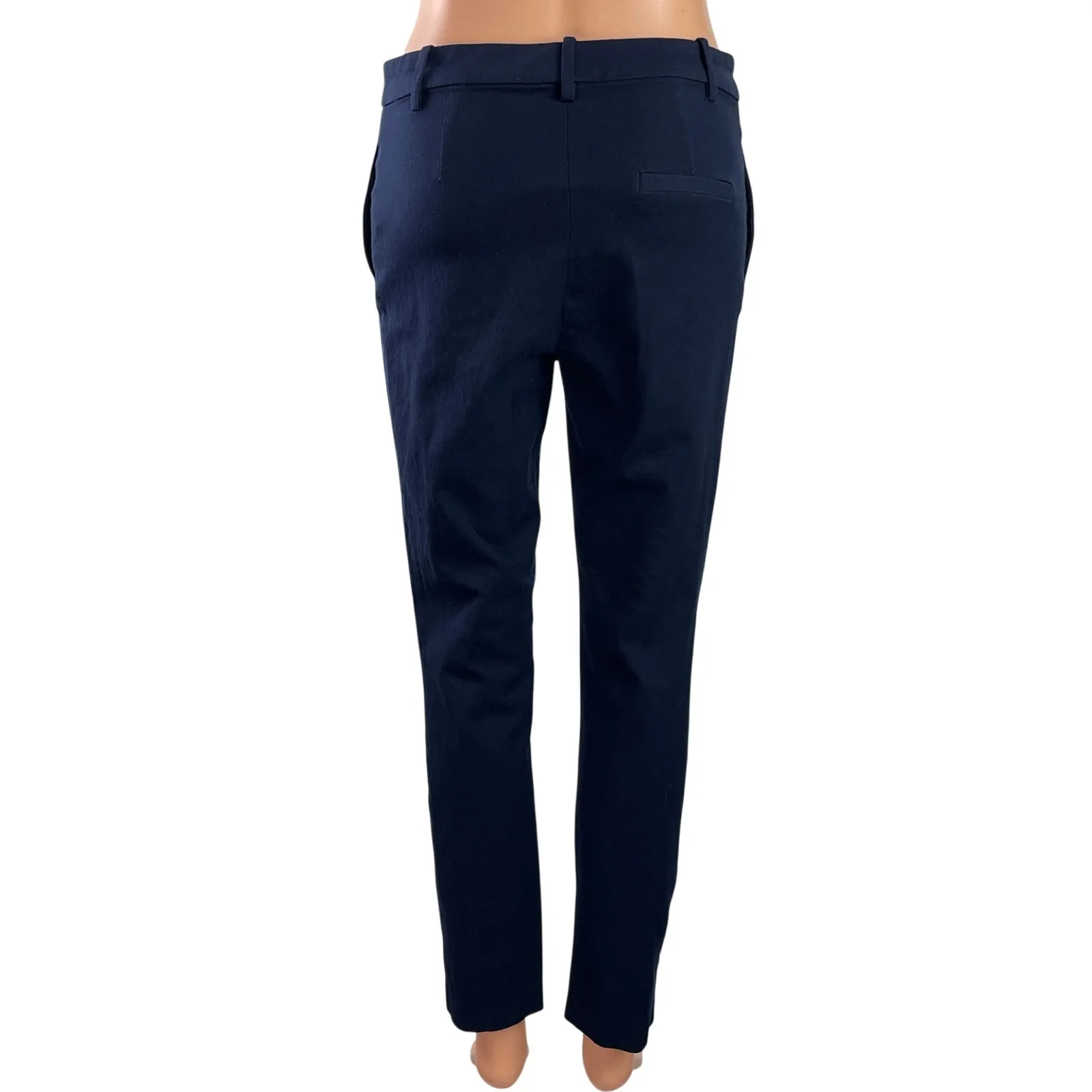 1.State Women's Navy Blue High Rise Slim Straight Skinny Trousers Pants Size 6 - Image 3