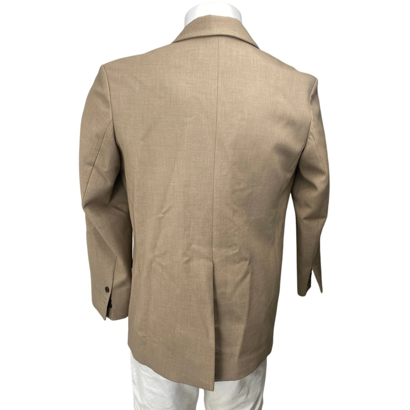 3.another Women's Beige Tan Notch Collar Button Long Sleeve Blazer Coat Jacket S - Image 2