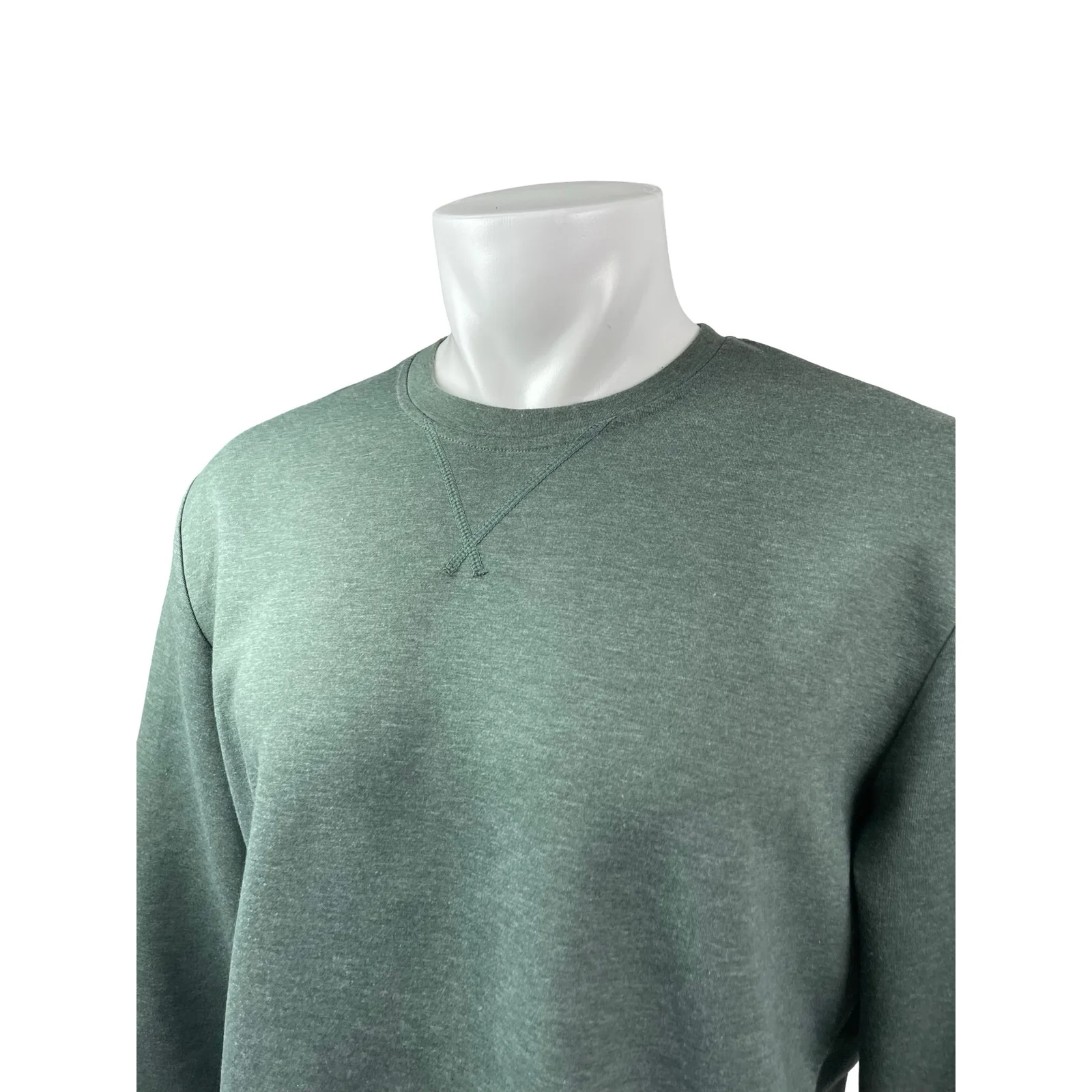 32 Degrees Men's Green Crew Neck Long Sleeve Athletic Sweater Sweatshirt Top L - Image 3