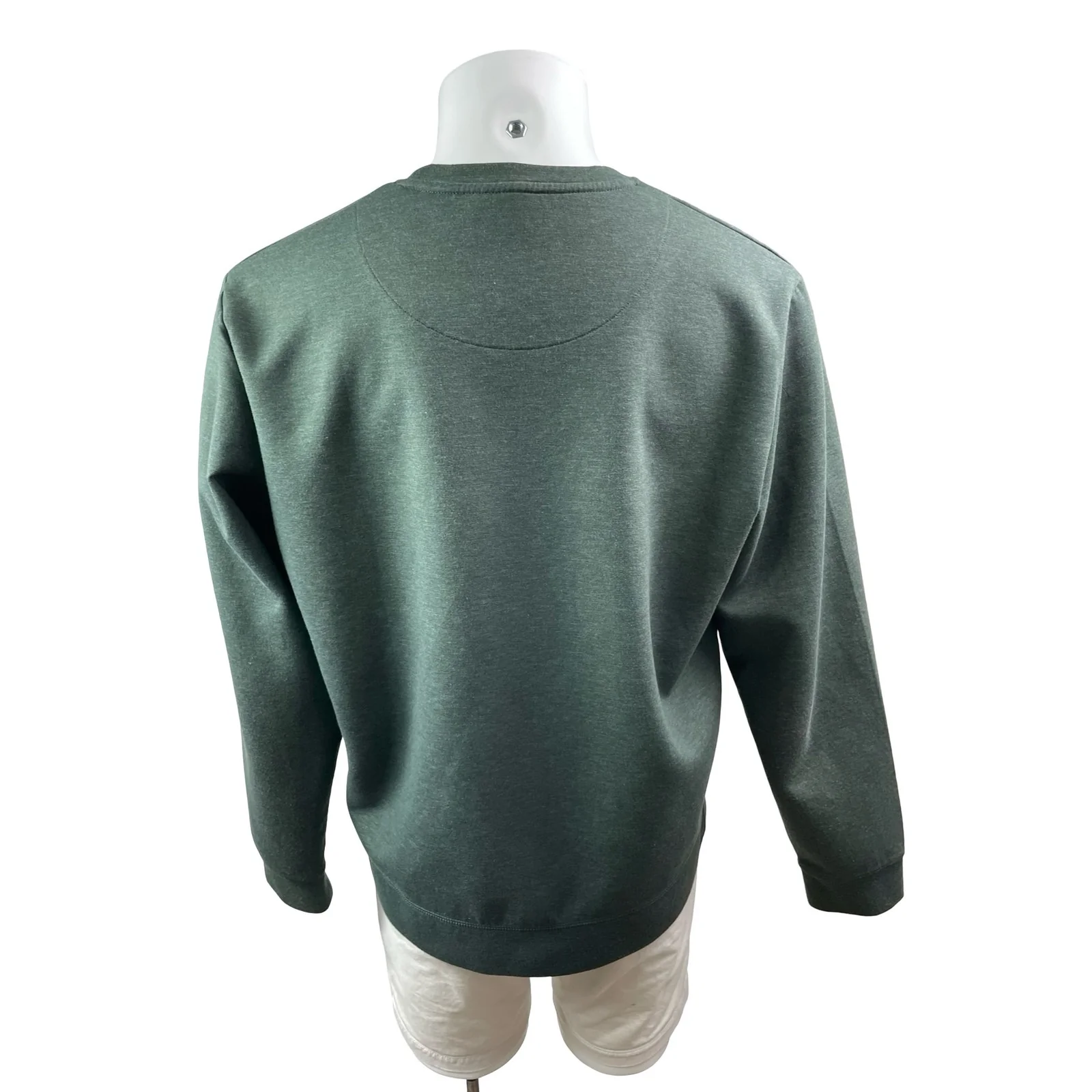 32 Degrees Men's Green Crew Neck Long Sleeve Athletic Sweater Sweatshirt Top L - Image 4