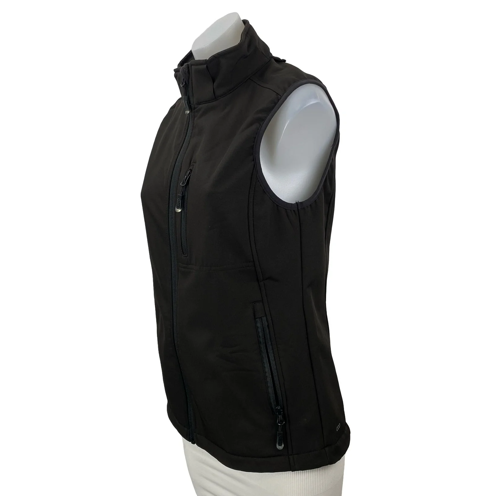 33000ft Women's Black Sleeveless Turtleneck Full Zip Outdoor Vest Jacket Size S - Image 2