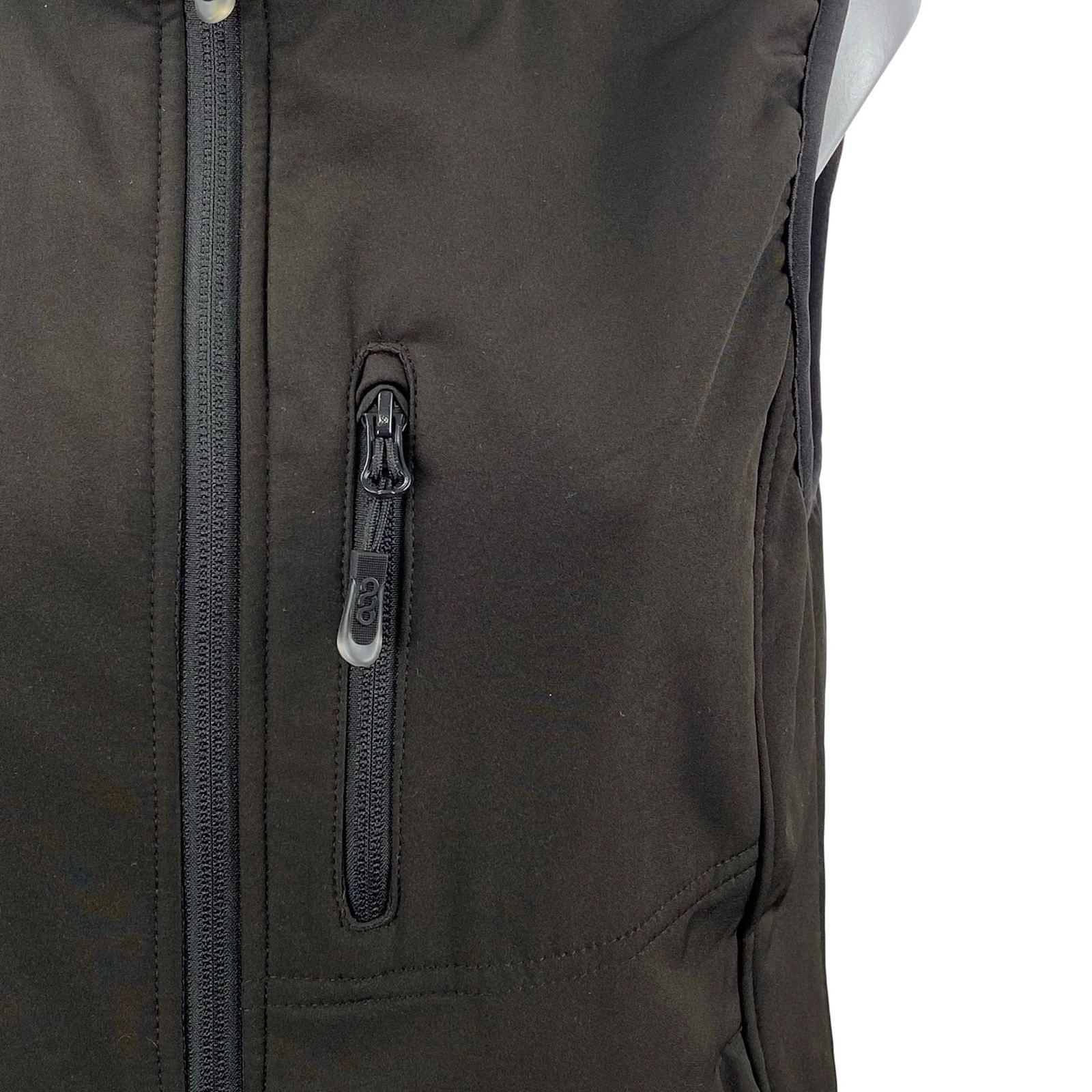 33000ft Women's Black Sleeveless Turtleneck Full Zip Outdoor Vest Jacket Size S - Image 3