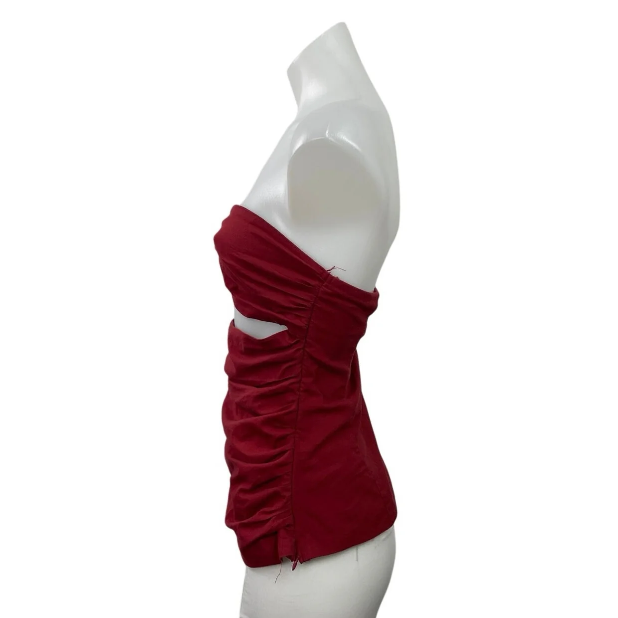 4th + Reckless Red Strapless Sweetheart Cutout Bandeau Tube Blouse Top Size M - Image 2
