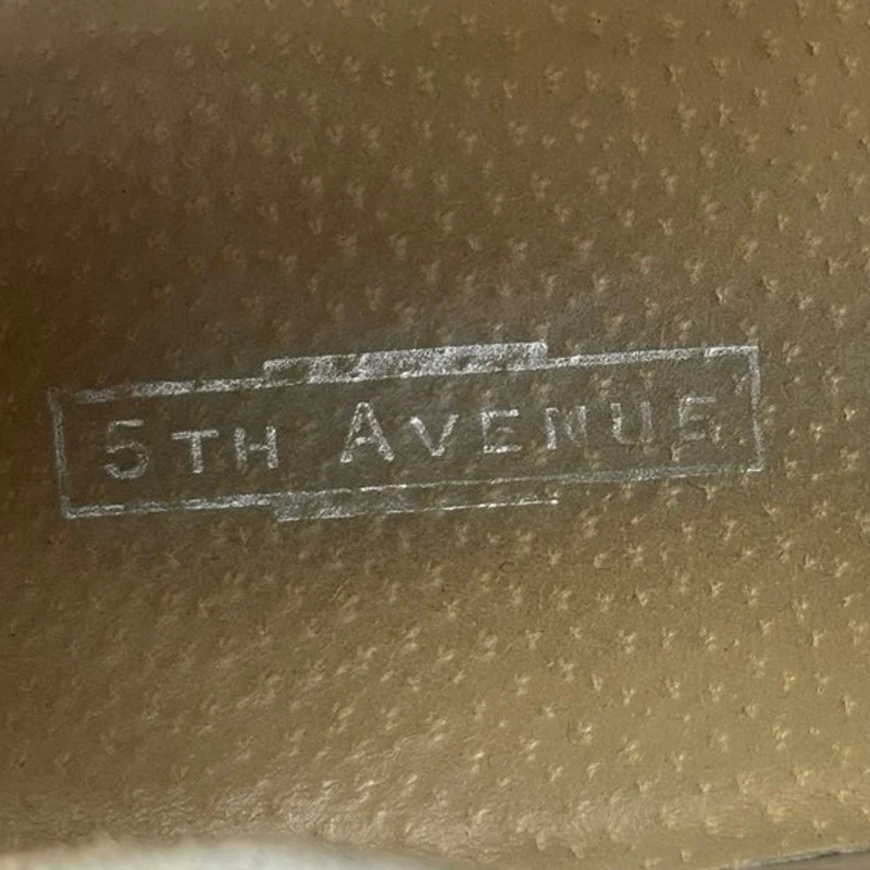 5th Avenue Beige Croc-Embossed Leather Lace-Up Oxfords Dress Shoes Size 41 - Image 5