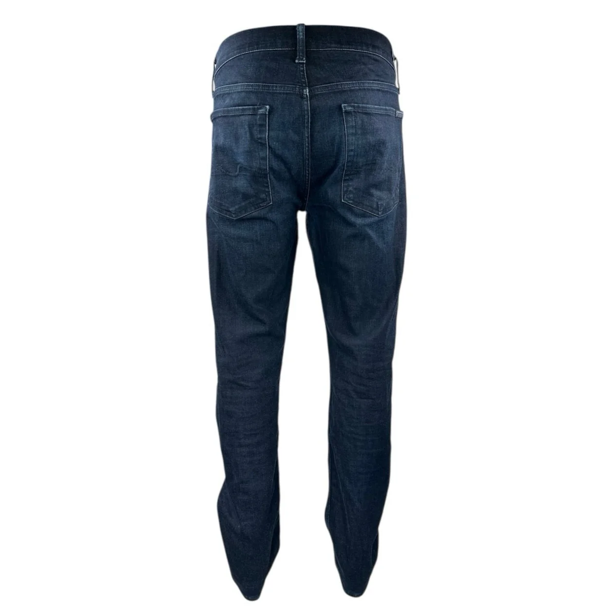 7 For All Mankind Slimmy Blue Dark Wash Straight Sim Fit Denim Jeans Pants 36 - Image 2