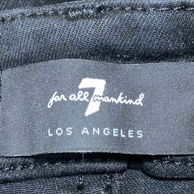 7 For All Mankind Women's Black Mid Rise Slim Skinny Leg Denim Jeans Pants Sz 26 - Image 4