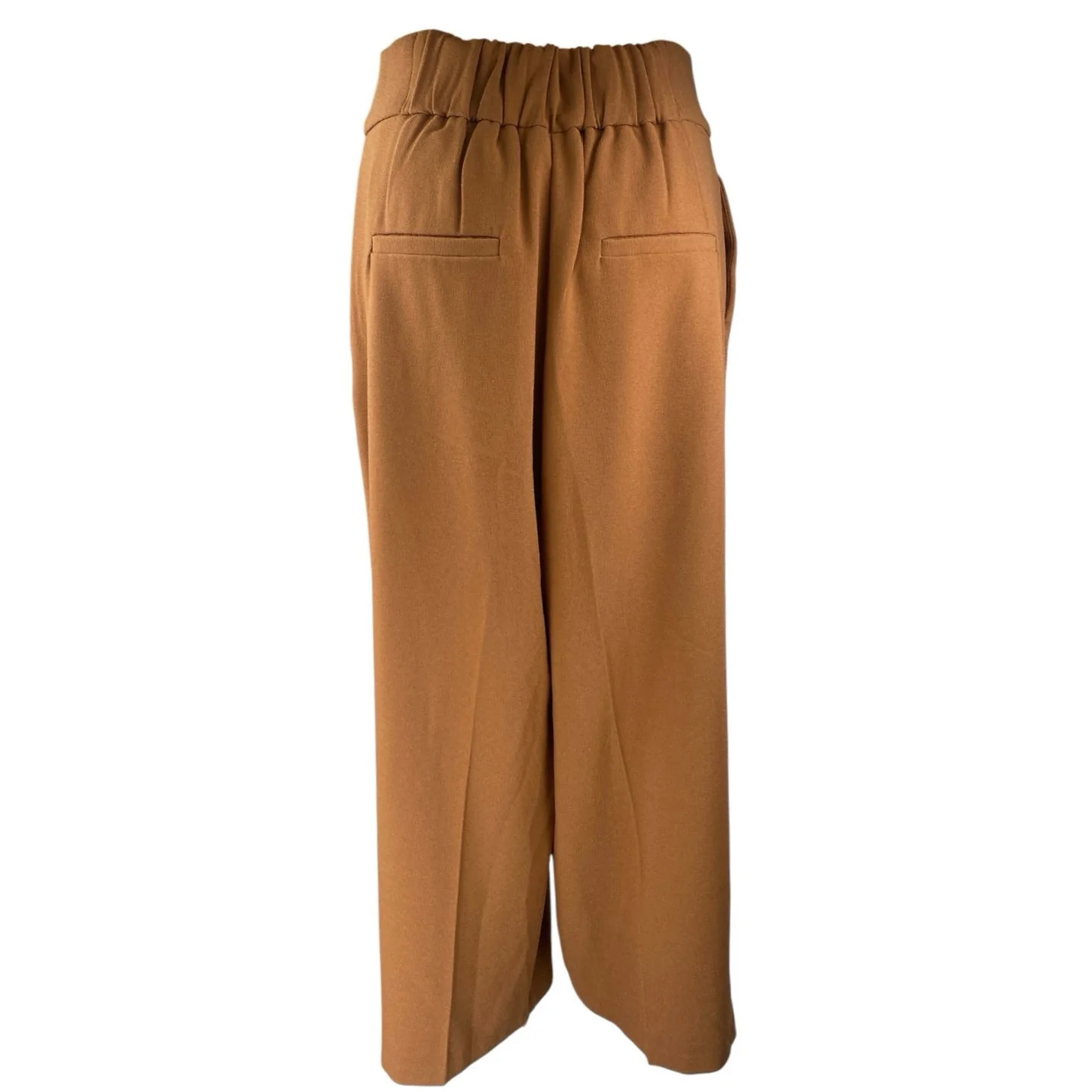 7th Avenue Women's Brown Pleated High Waisted Wide Leg Trousers Dress Pants Sz L - Image 3