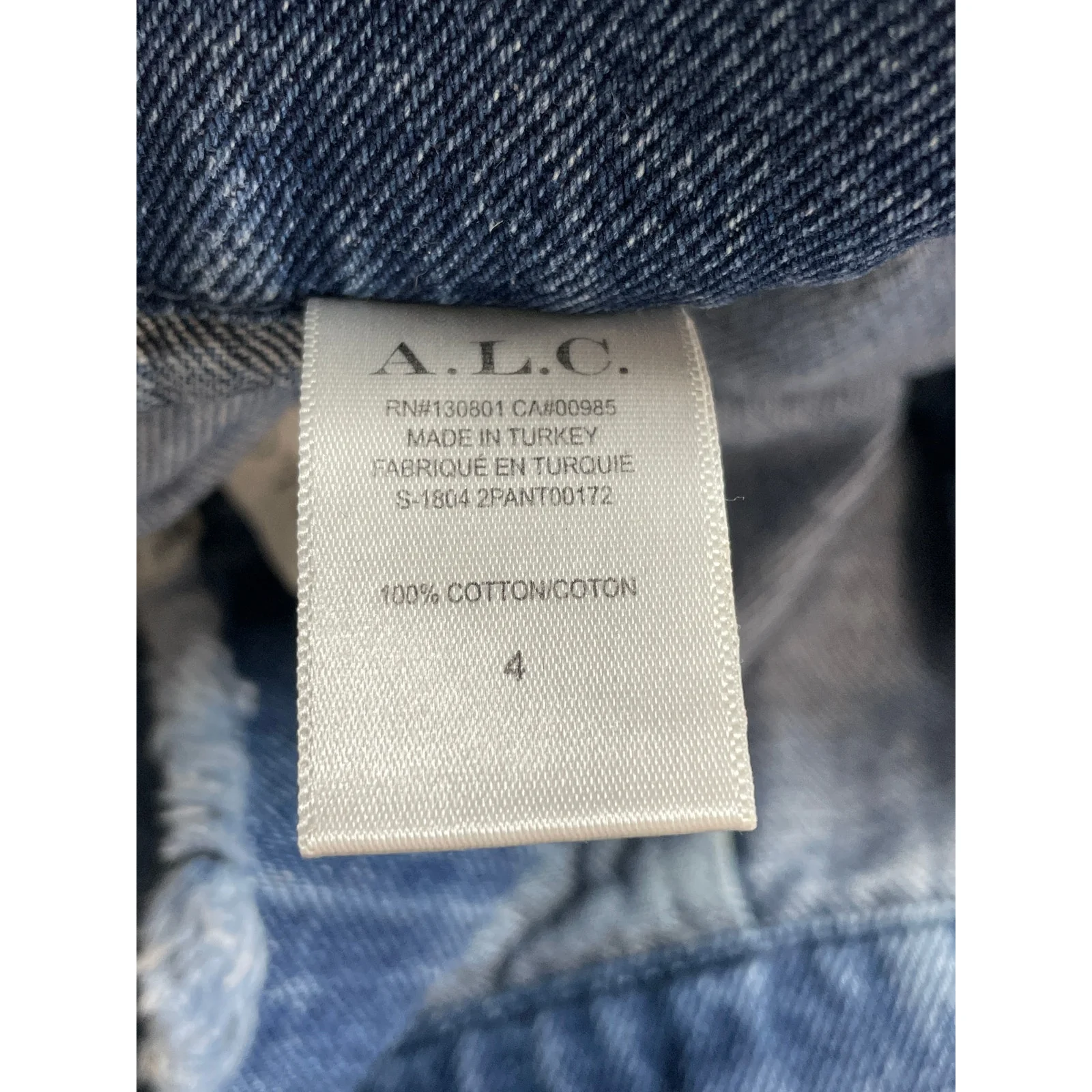 A.L.C. Women's Blue High Waist Baggy Barrel Flare Wide Leg Denim Jeans Pants 4 - Image 6