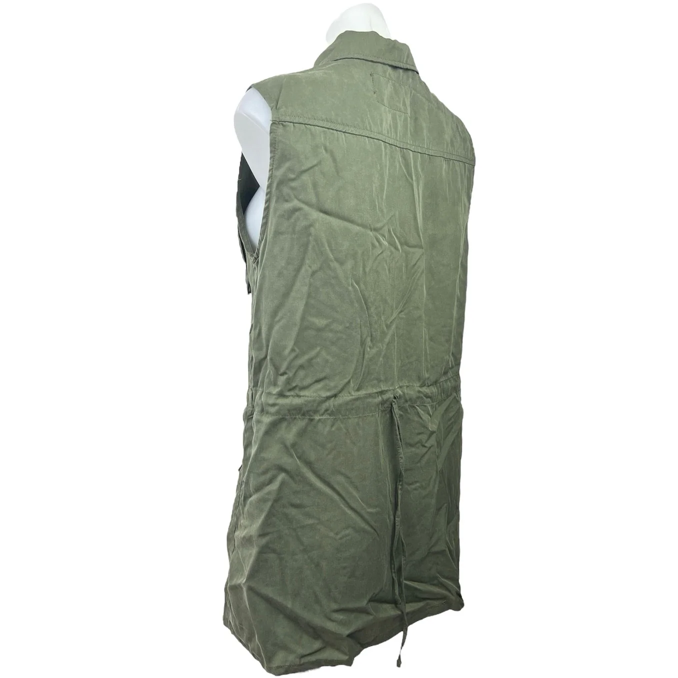 A New Day Olive Green Sleeveless Utility Pocket Outdoor Mini Dress Size M - Image 2