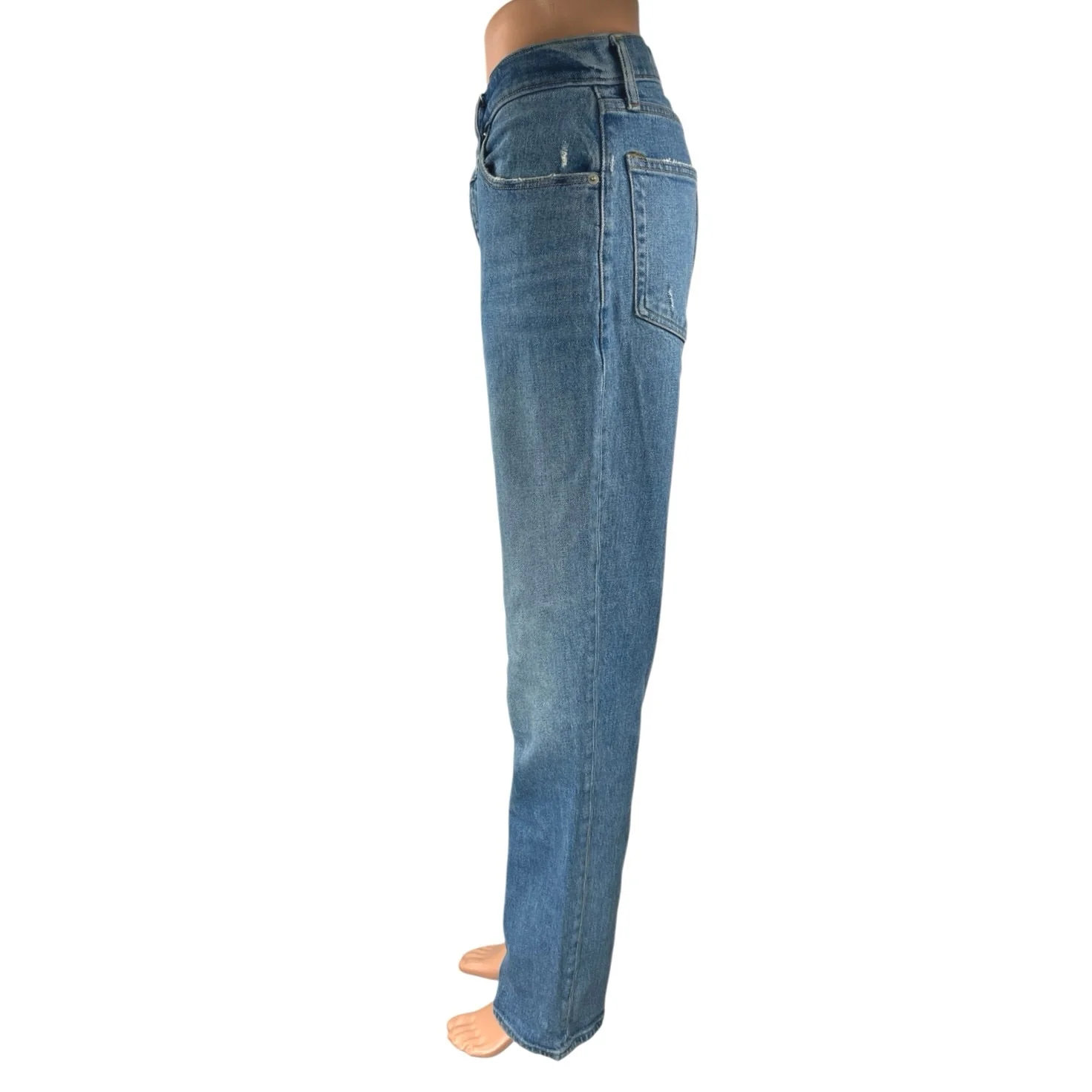 Abercrombie & Fitch 90's Straight Women's Blue Ultra High Rise Denim Jeans Sz 28 - Image 2