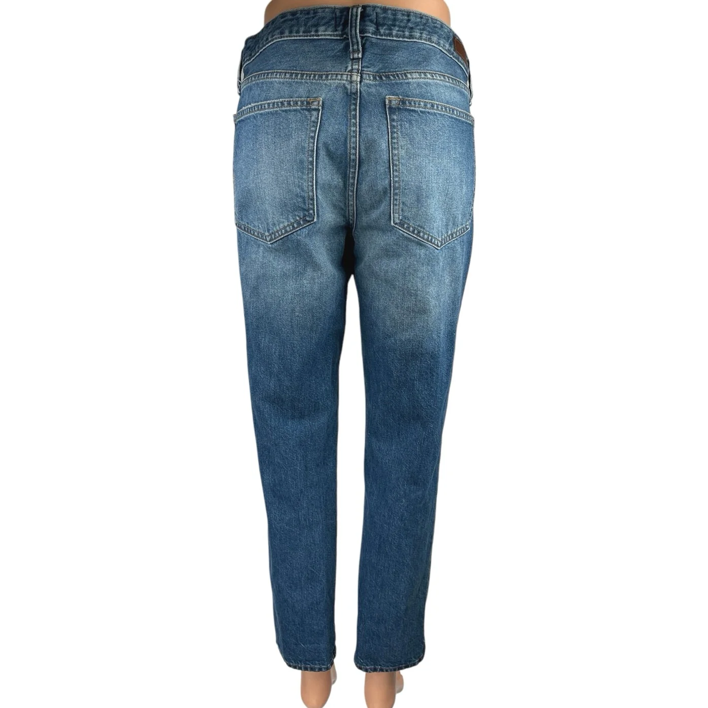 Abercrombie & Fitch Ames Blue Slim Boyfriend Distressed Straight Denim Jeans 6 - Image 3