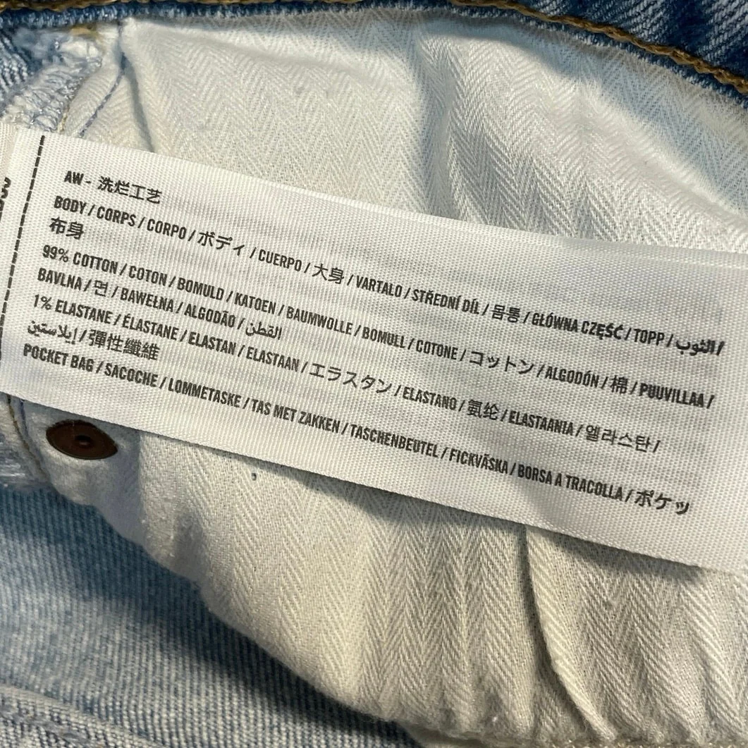 Abercrombie & Fitch Baggy Low Rise Light Wash Straight Leg Denim Jeans Pants 28 - Image 5