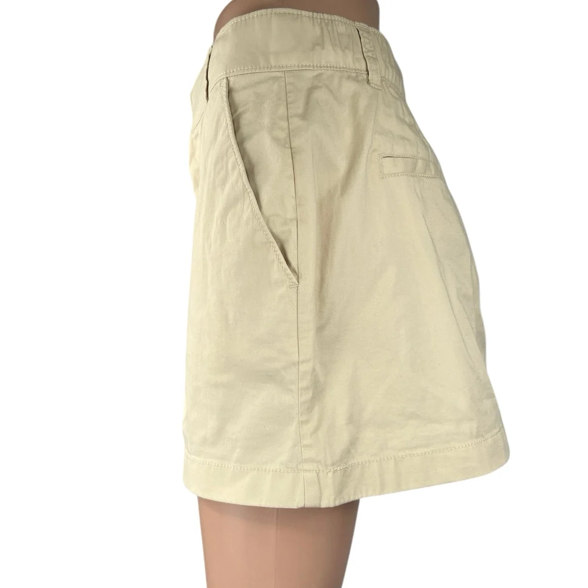 Abercrombie & Fitch Beige High Waist Twill Chino Mini Straight Pencil Skirt Sz S - Image 2