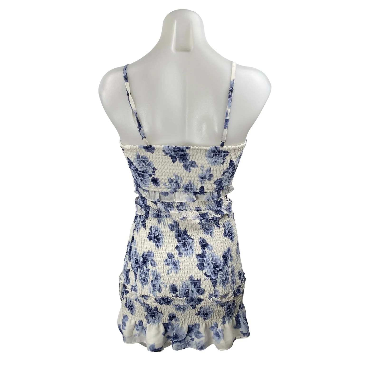 Abercrombie & Fitch Best Dressed Guest Floral Smock Ruffle Mini Bodycon Dress XS - Image 4