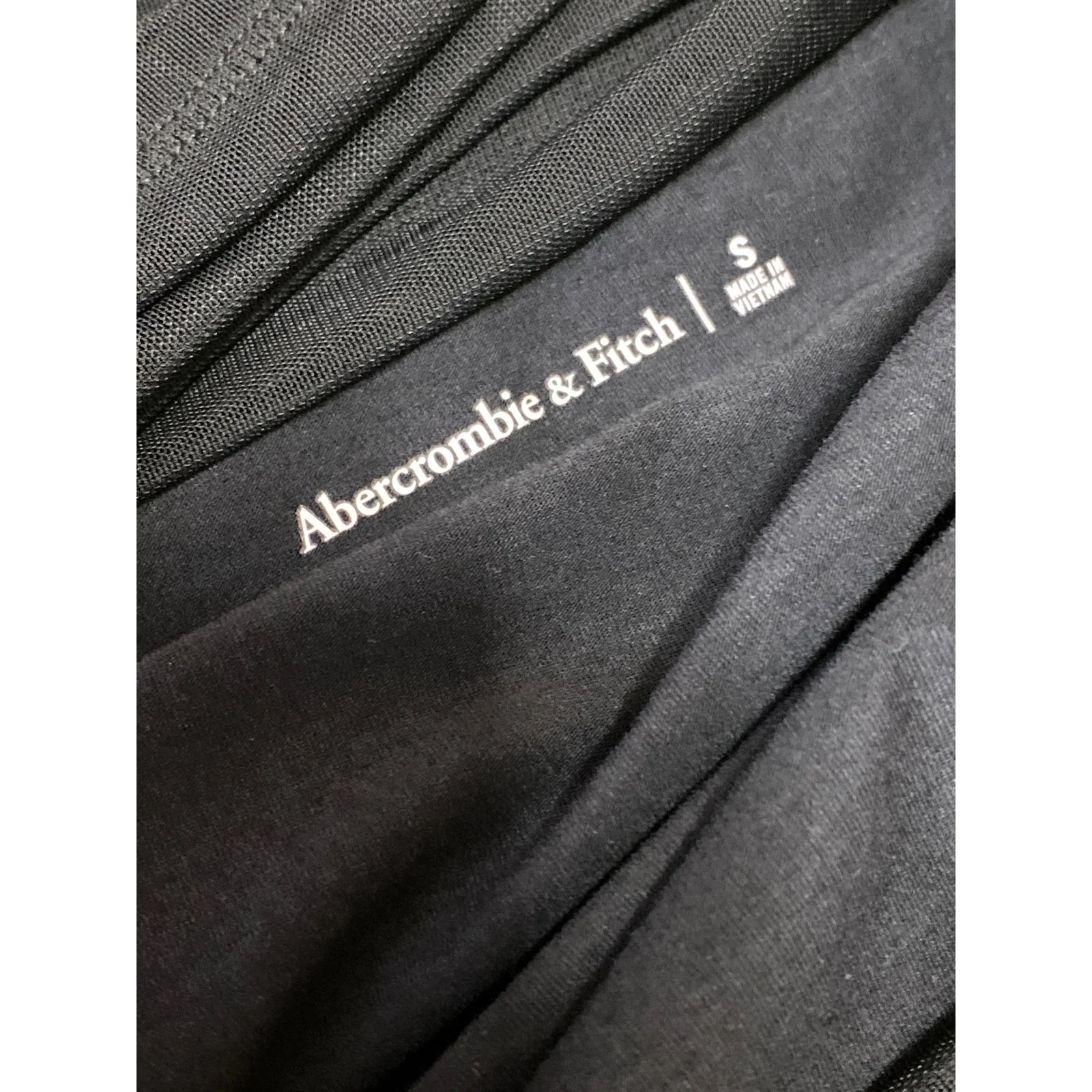 Abercrombie & Fitch Black Cowl Neck Mesh Long Sleeve Blouse Bodysuit Top Size S - Image 5