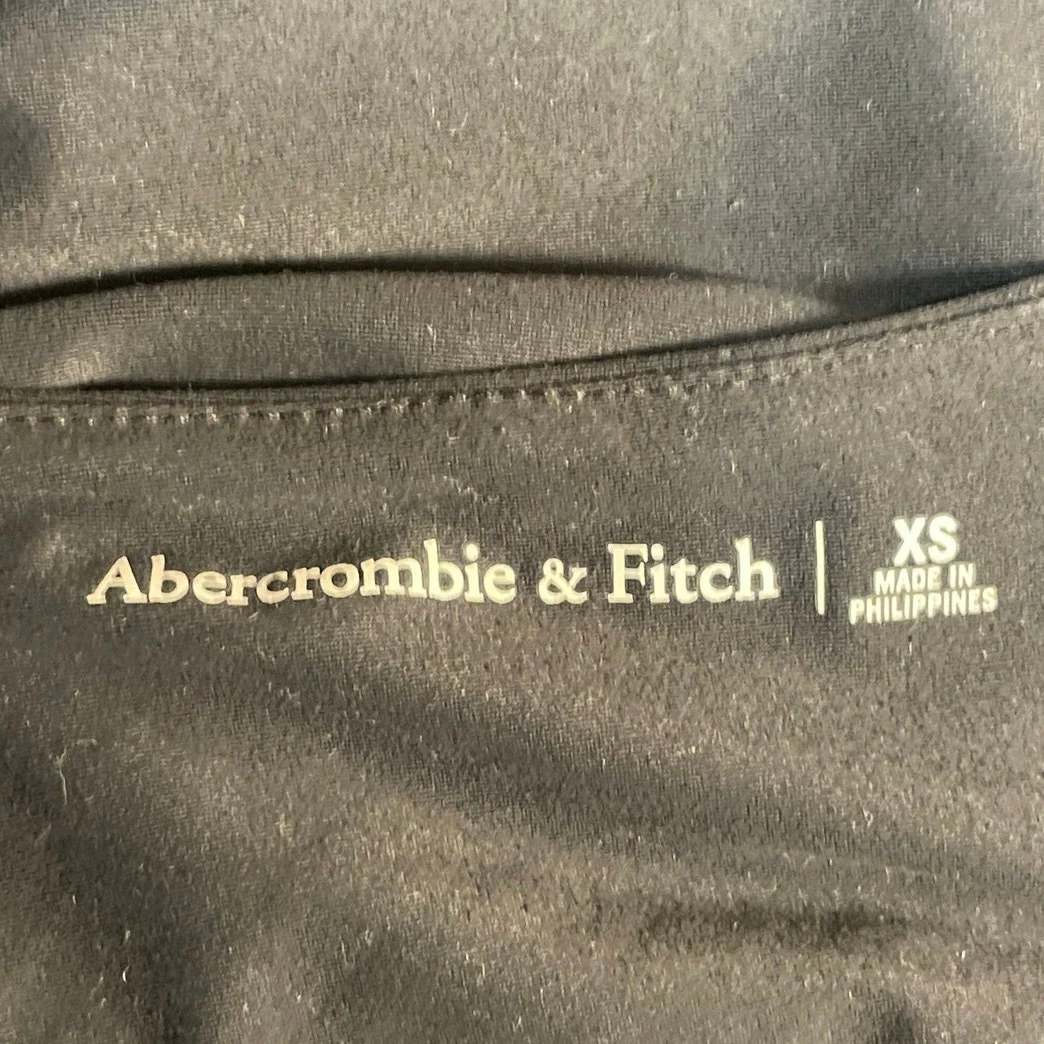 Abercrombie & Fitch Black Crew Neck Short Sleeve Tee T-Shirt Bodysuit Top Sz XS - Image 4