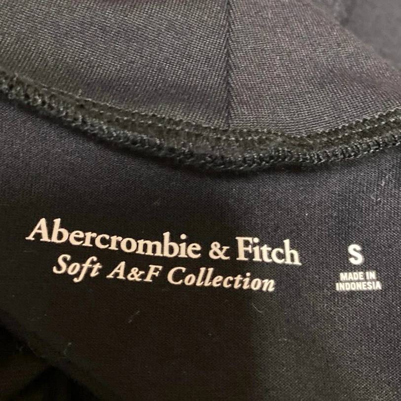 Abercrombie & Fitch Black Long Sleeve Turtleneck Stretch Bodysuit Top Size S - Image 3