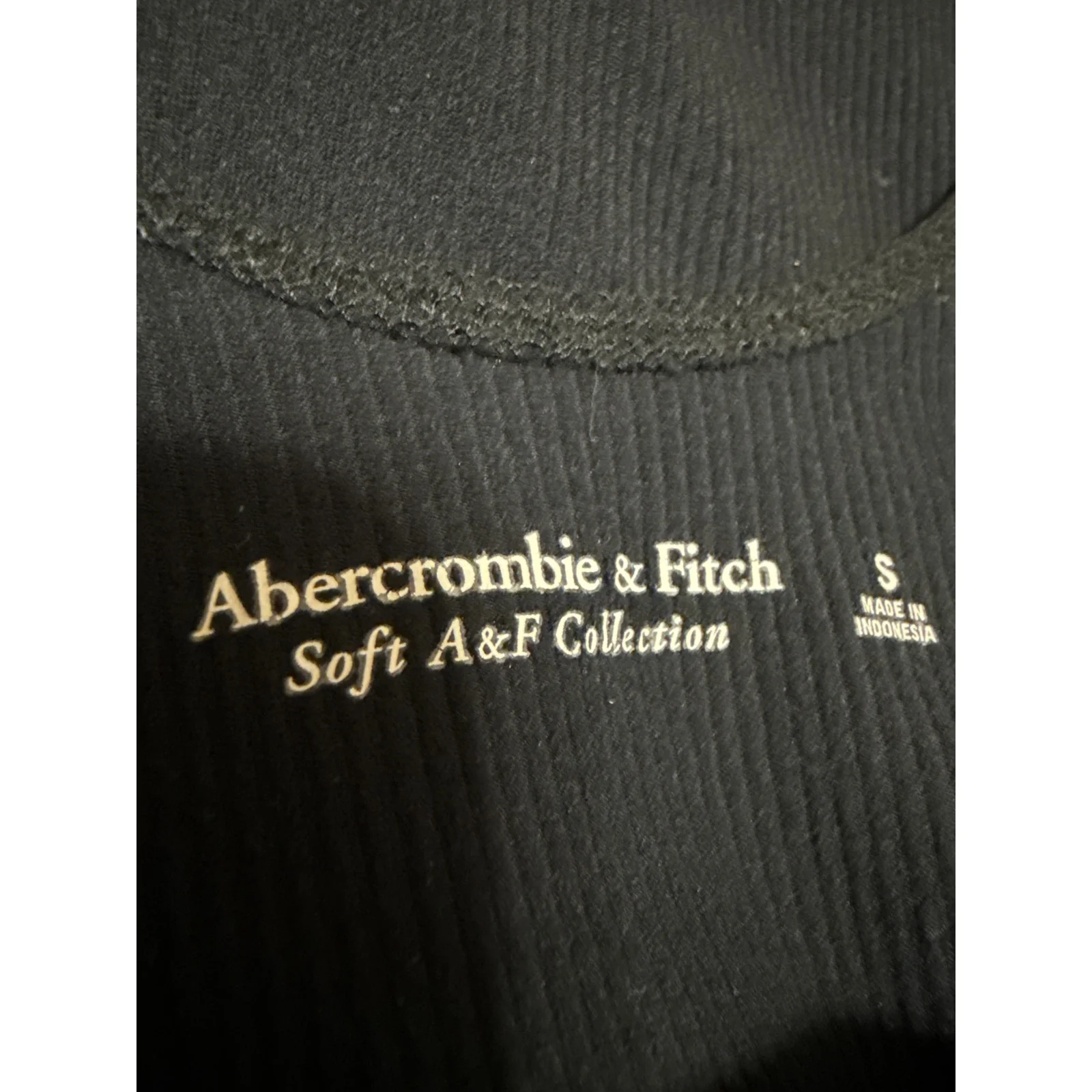 Abercrombie & Fitch Black Rib Knit Sleeveless Cami Mini Bodycon Tank Dress Sz S - Image 3