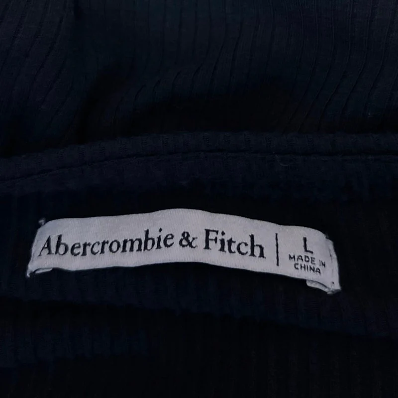 Abercrombie & Fitch Black Short Sleeve Plunge V-neck Cutout Mini Bodycon Dress L - Image 4
