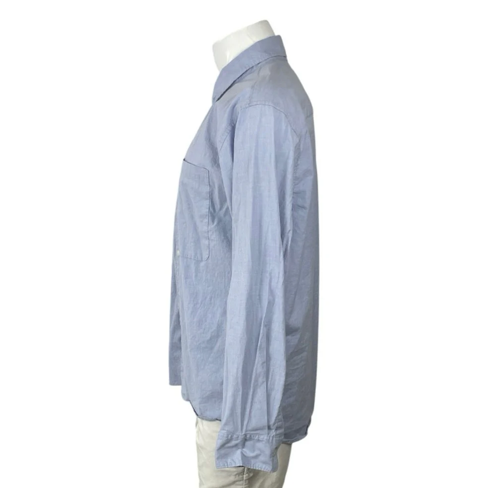 Abercrombie & Fitch Blue Collared Long Sleeve Stretch Button Down Shirt Top Sz M - Image 2