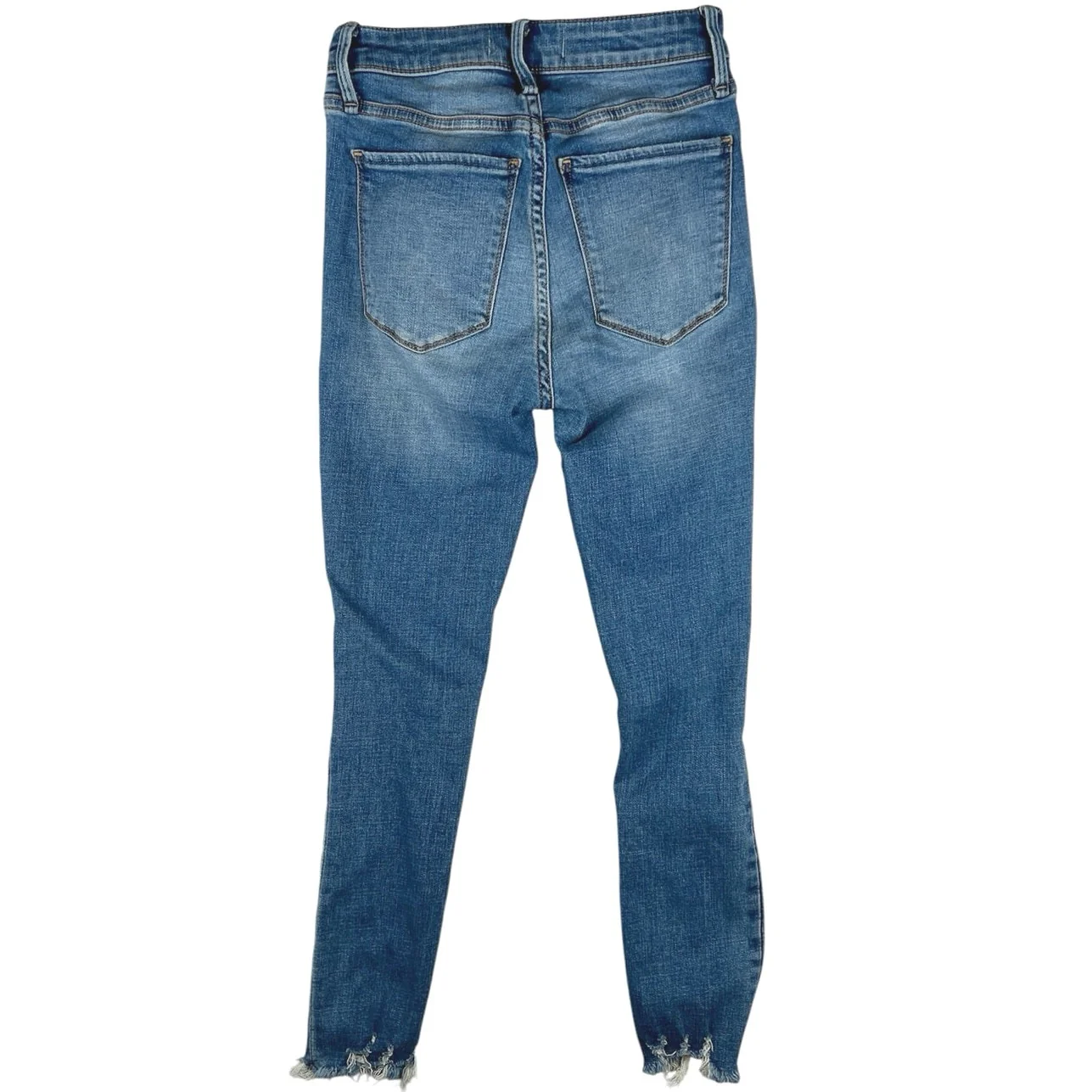 Abercrombie & Fitch Blue Distressed High Rise Super Skinny Ankle Denim Jeans 24 - Image 2