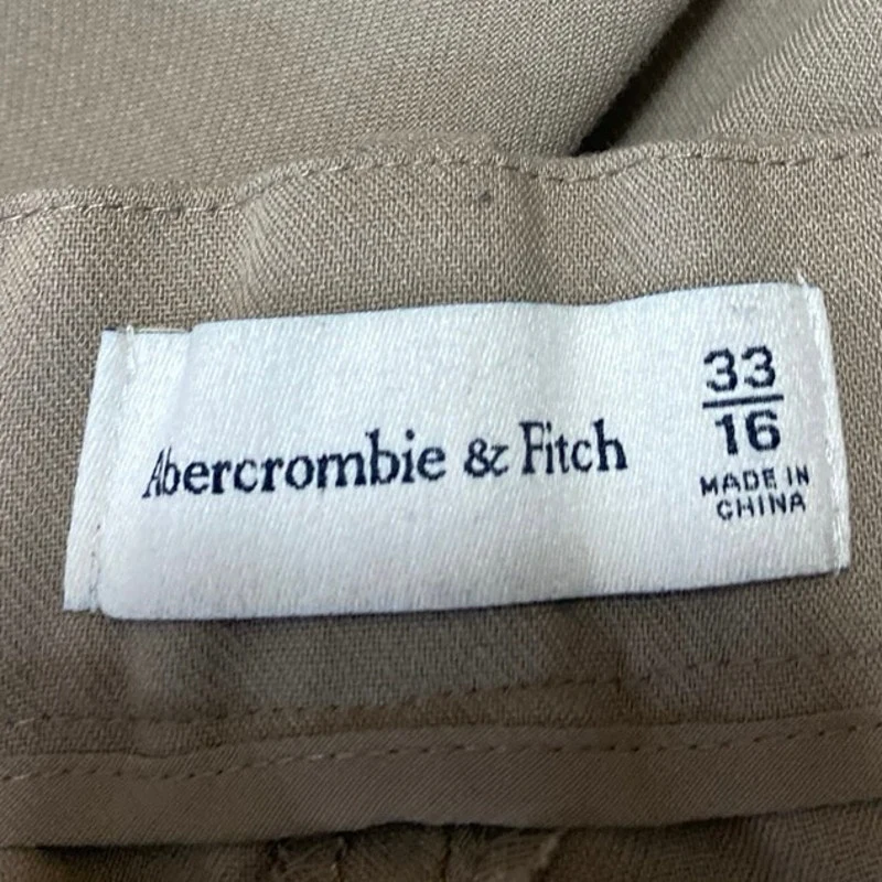 Abercrombie & Fitch Cream White High Waisted Wide Leg Trousers Dress Pants Sz 33 - Image 4