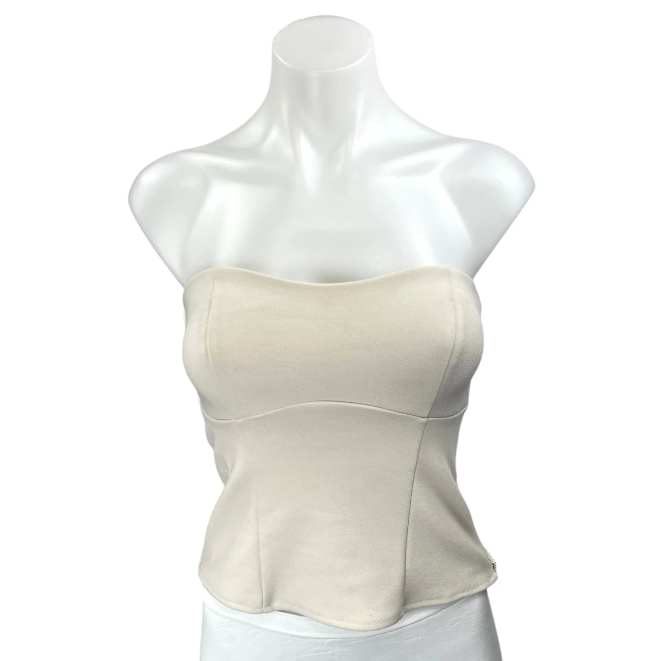Abercrombie & Fitch Cream White Strapless Sleeveless Bandeau Crop Tube Top Sz XS