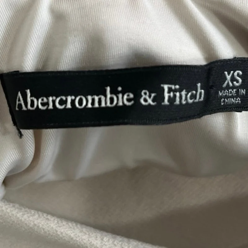 Abercrombie & Fitch Cream White Strapless Sleeveless Bandeau Crop Tube Top Sz XS - Image 3