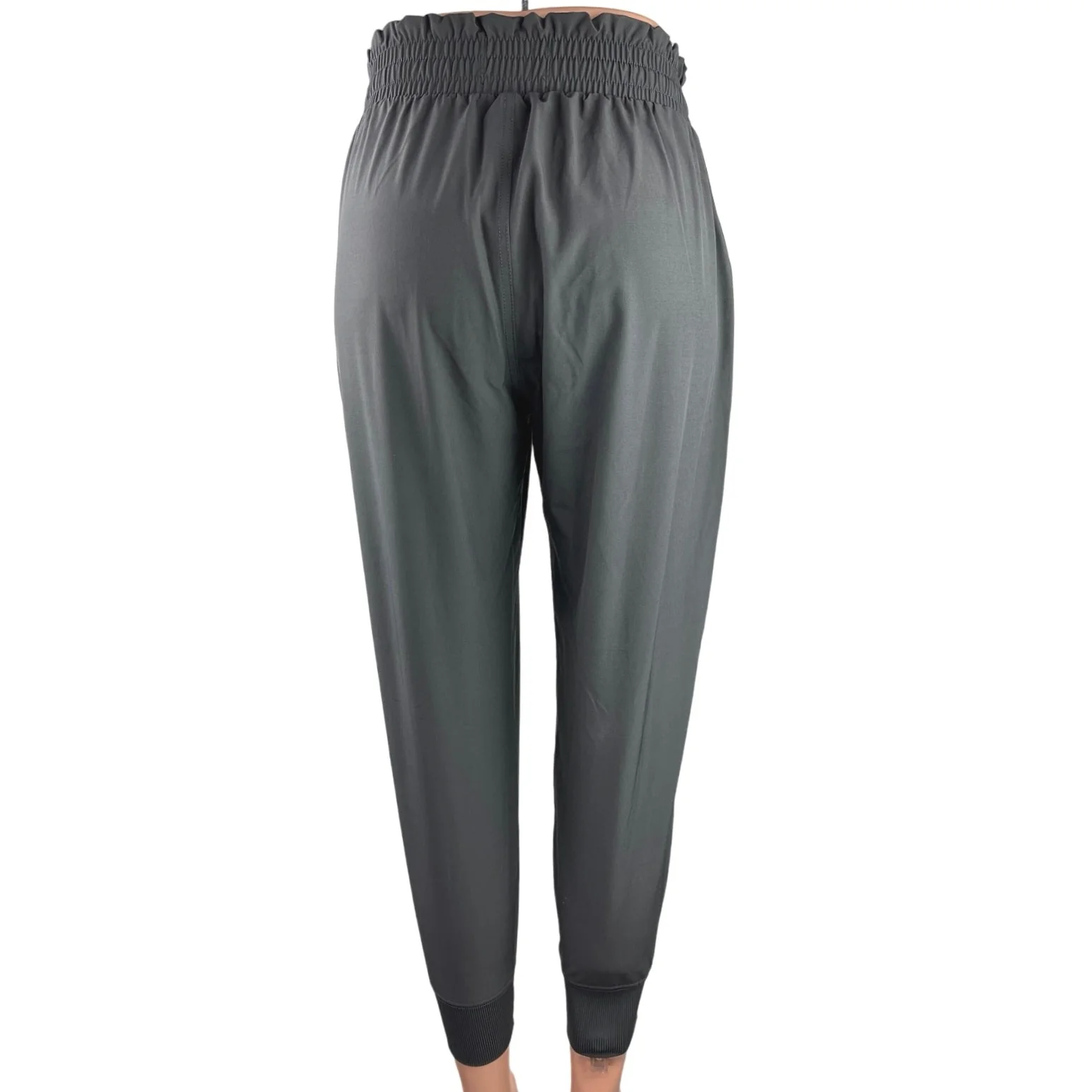 Abercrombie & Fitch Gray Elastic Waist Workout Paperbag Jogger Sweat Pants Sz XS - Image 3