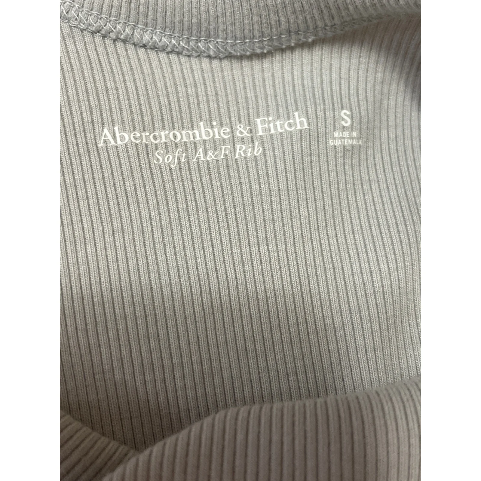Abercrombie & Fitch Gray Ribbed Knit Sleeveless Cami Tank Bodysuit Top Size S - Image 3