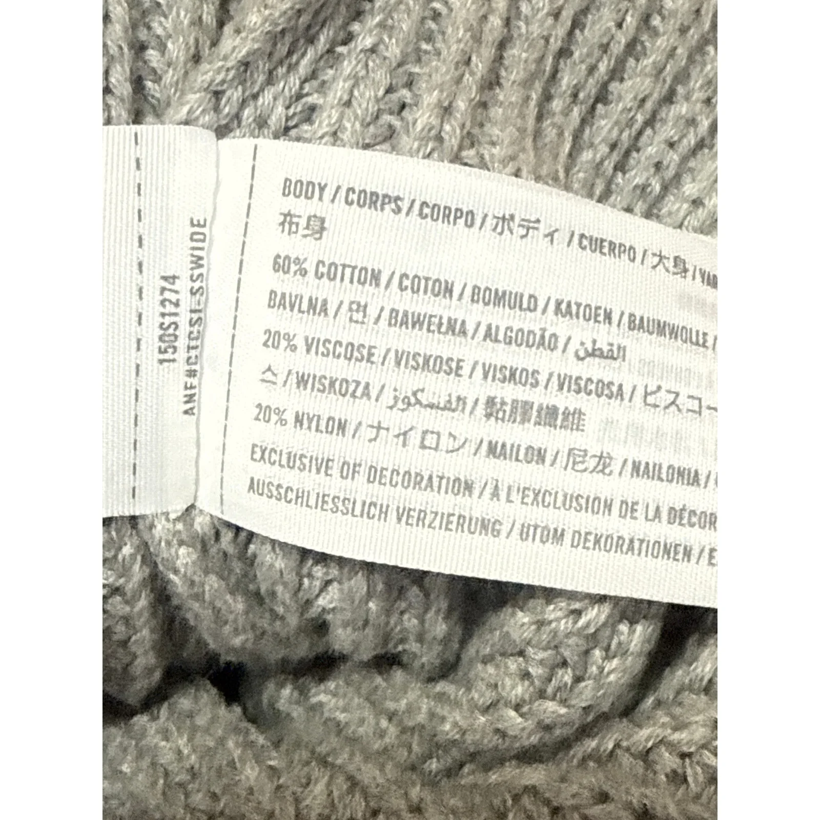 Abercrombie & Fitch Gray Ribbed Knit Turtleneck Sleeveless Sweater Vest Top XXS - Image 5