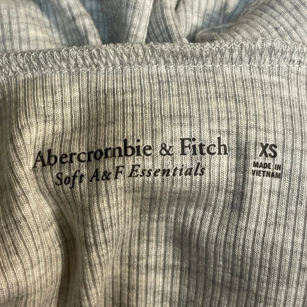 Abercrombie & Fitch Gray Ribbed Turtleneck Long Sleeve Sweatshirt Sweater Top XS - Image 4