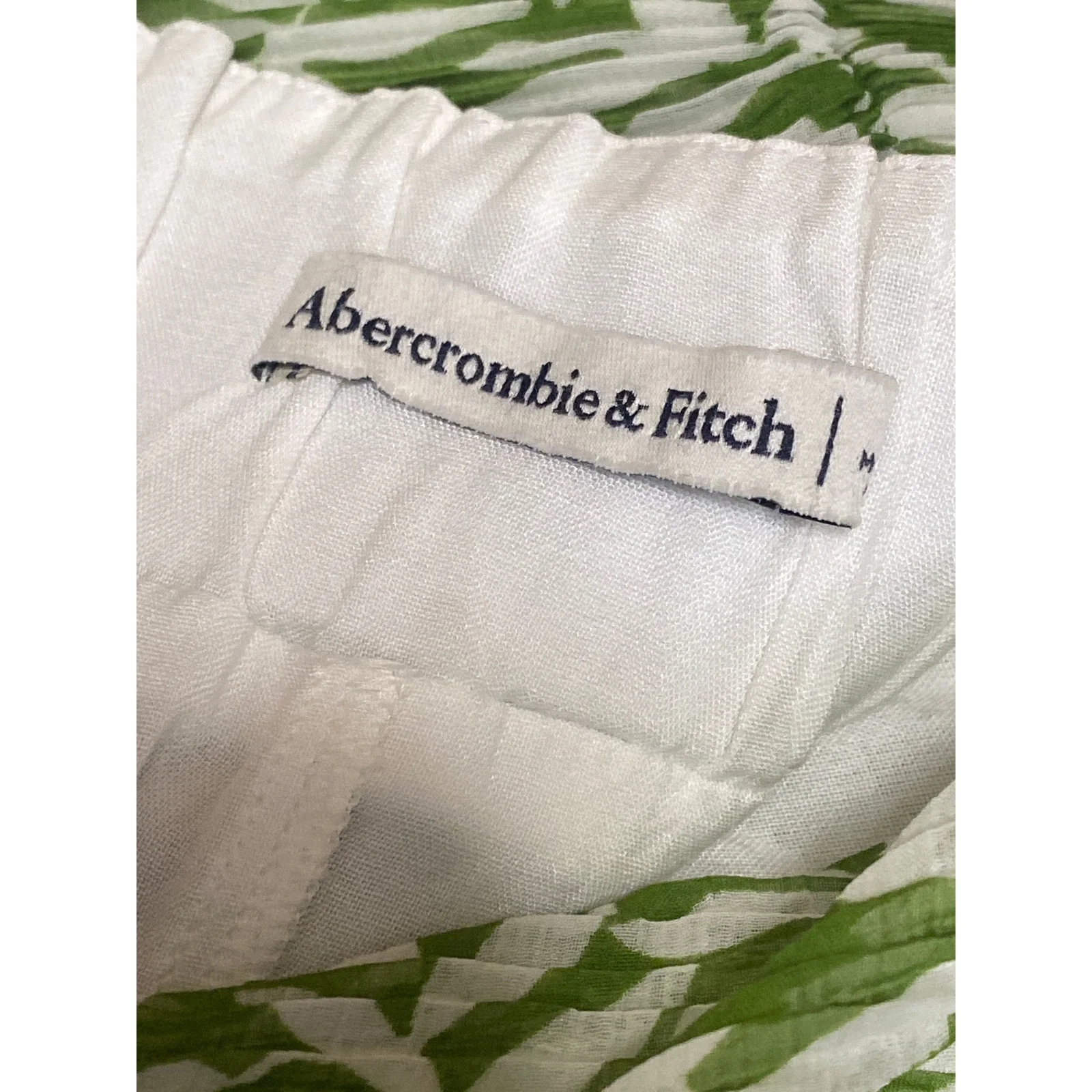 Abercrombie & Fitch Green Floral Sleeveless Mini Cami Tank Flare A-Line Dress L - Image 5