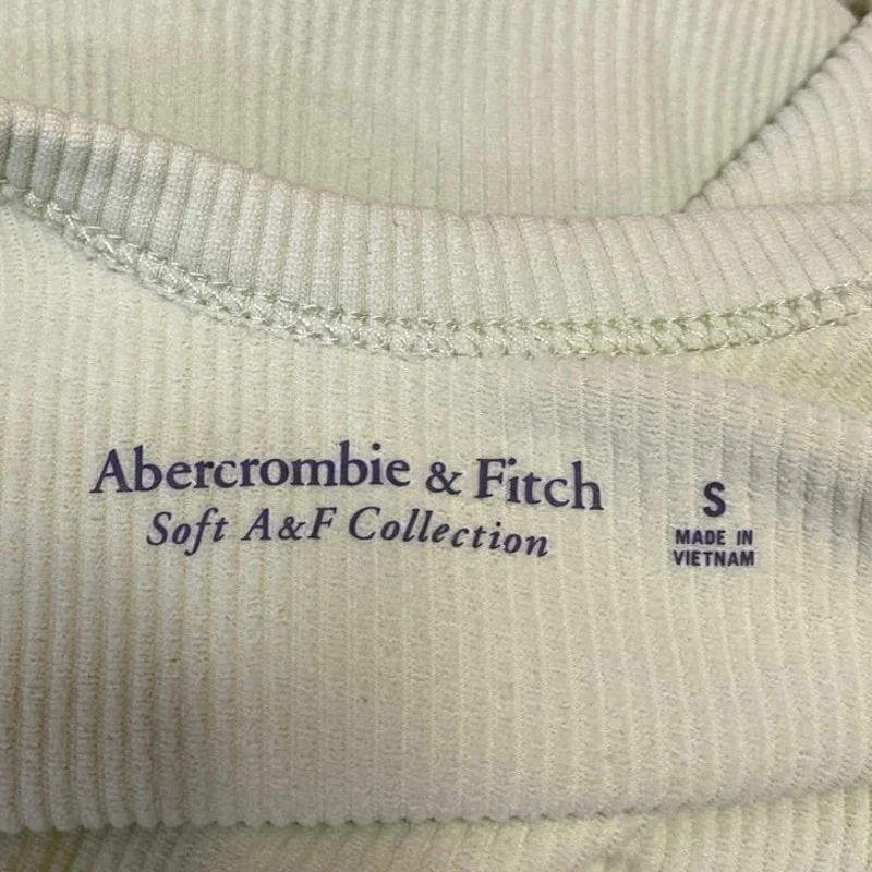 Abercrombie & Fitch Green Rib Knit Sleeveless Cami Camisole Bodysuit Tank Top S - Image 3
