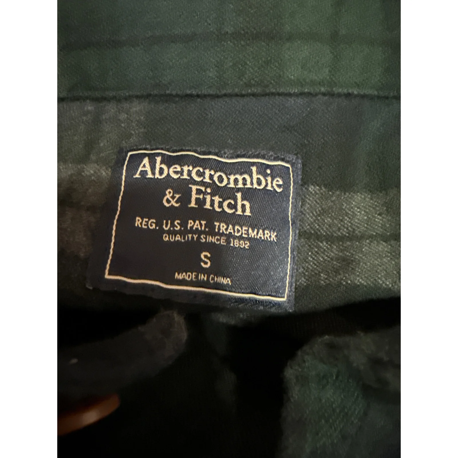 Abercrombie & Fitch Men's Blue Green Long Sleeve Button Down Shirt Top Size S - Image 3