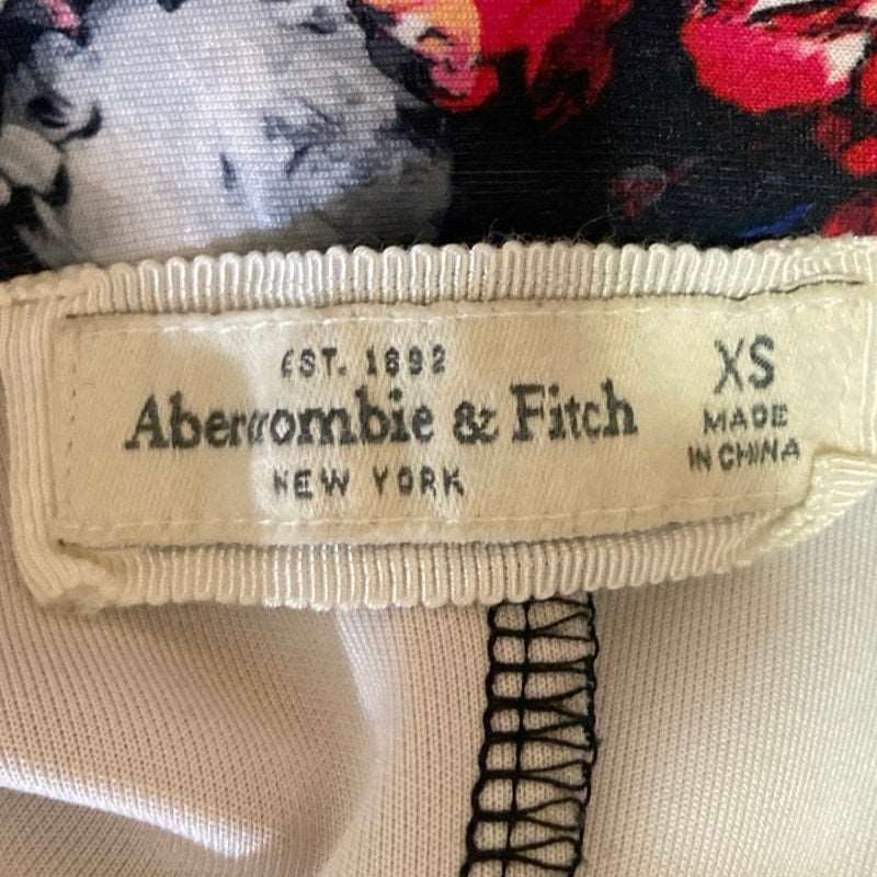 Abercrombie & Fitch Multicolor High Waist Floral Pleated A Line Mini Skirt Sz XS - Image 5
