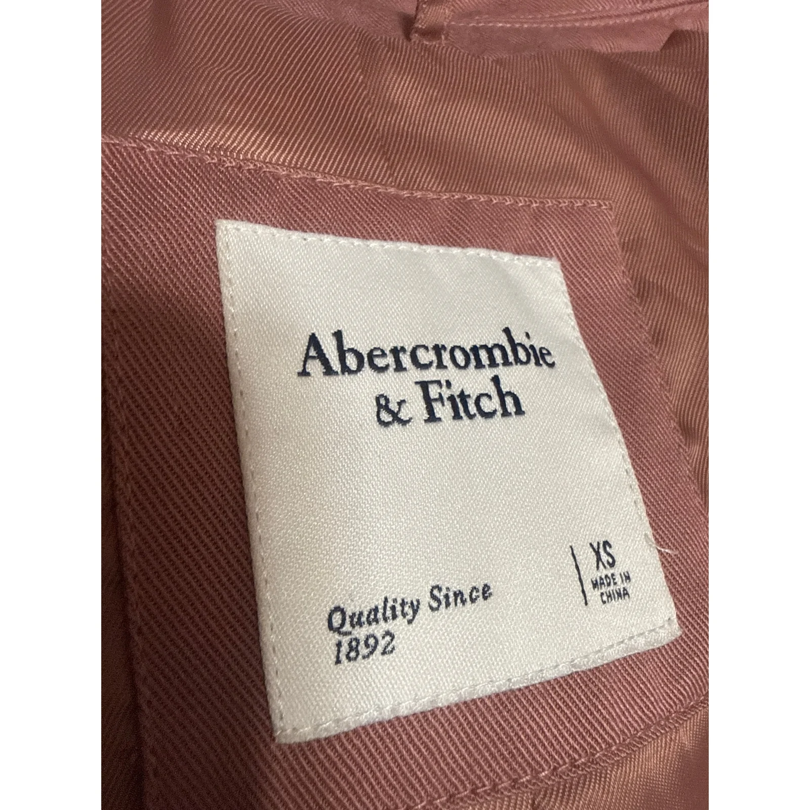 Abercrombie & Fitch Pink Double Breasted Peak Blazer Coat Suit Jacket Size XS - Image 4