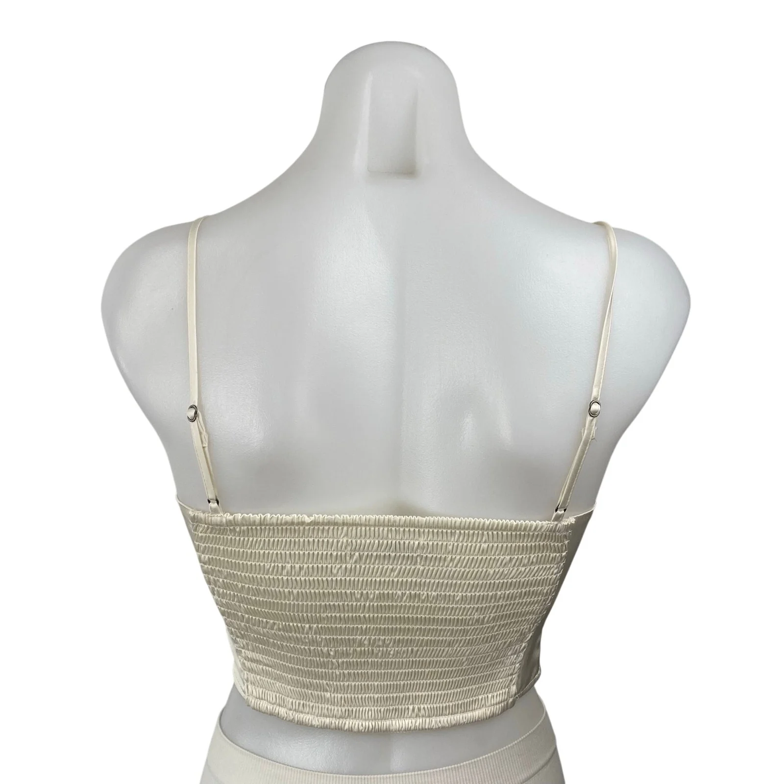 Abercrombie & Fitch Satin Sleeveless Crop Bustier Bralette Cami Tank Top Size XS - Image 4