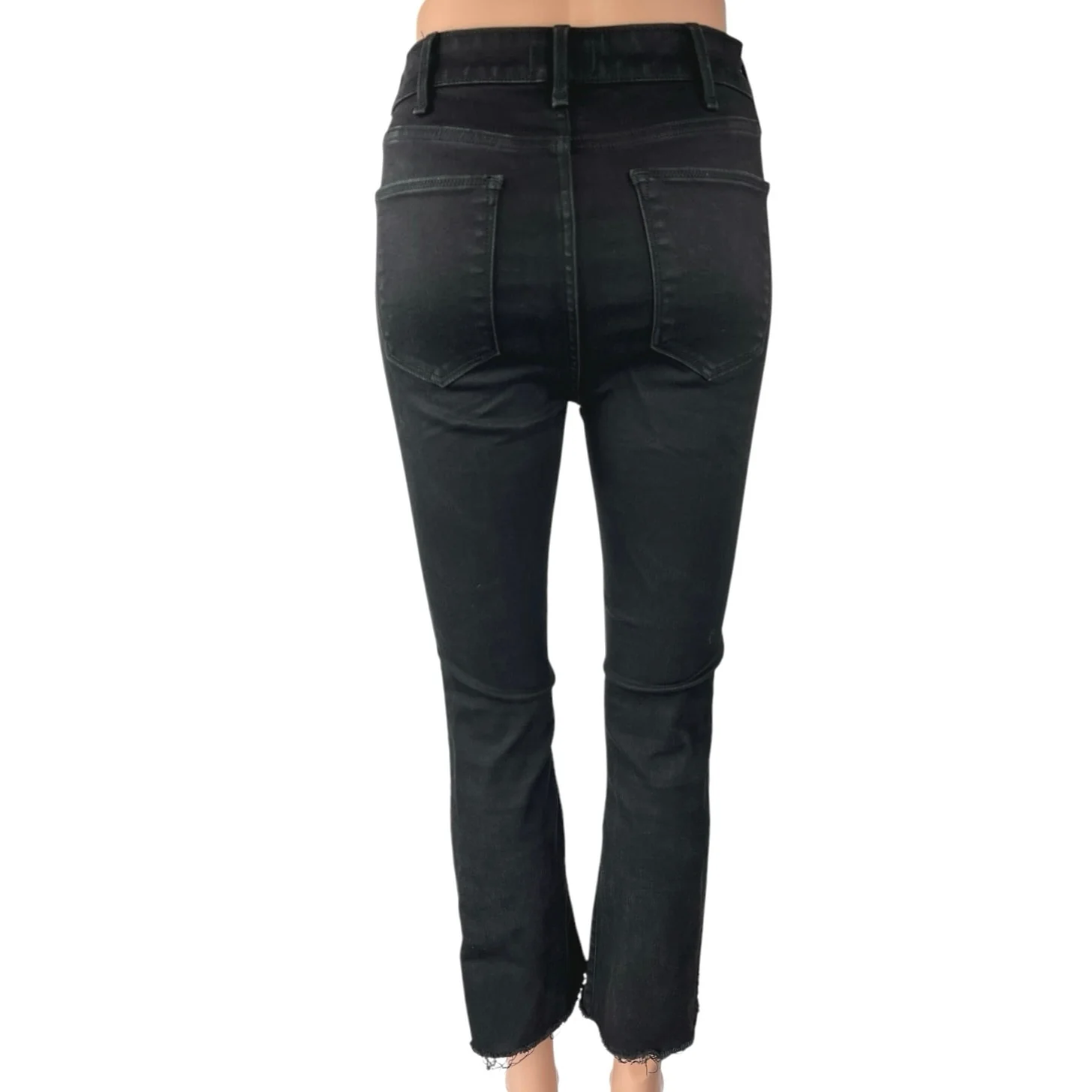 Abercrombie & Fitch Simone Women's Black High Rise Ankle Flare Denim Jeans Sz 25 - Image 3