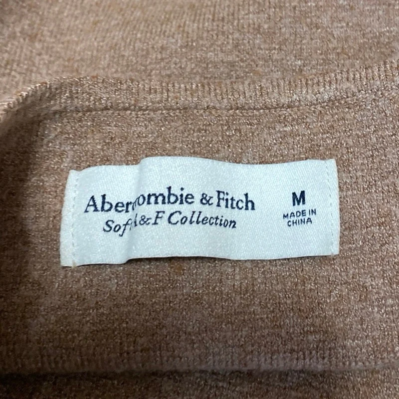 Abercrombie & Fitch Tan Sleeveless Knit Square Neck Cropped Tank Top Size M - Image 3