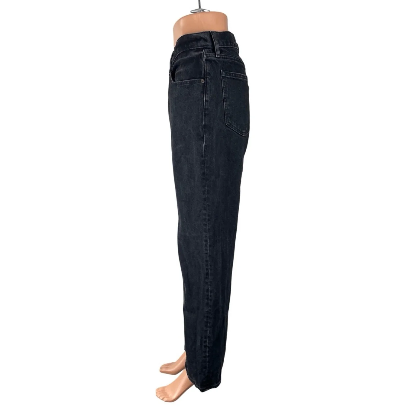 Abercrombie & Fitch The 90s Baggy Low Rise Black Wide Leg Denim Jeans Size 27 - Image 2