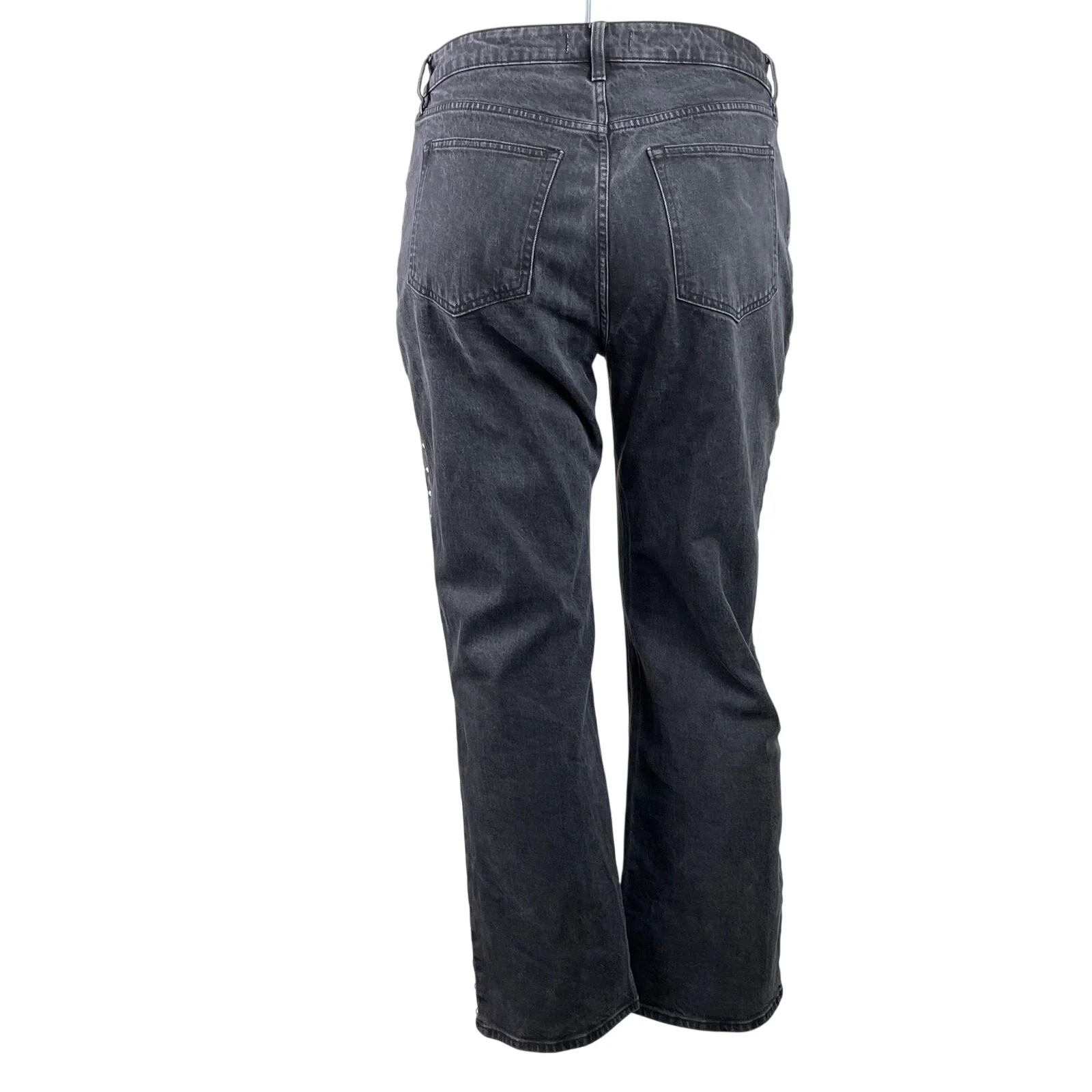 Abercrombie & Fitch The 90s Relaxed High Rise Black Straight Denim Jeans Size 33 - Image 3