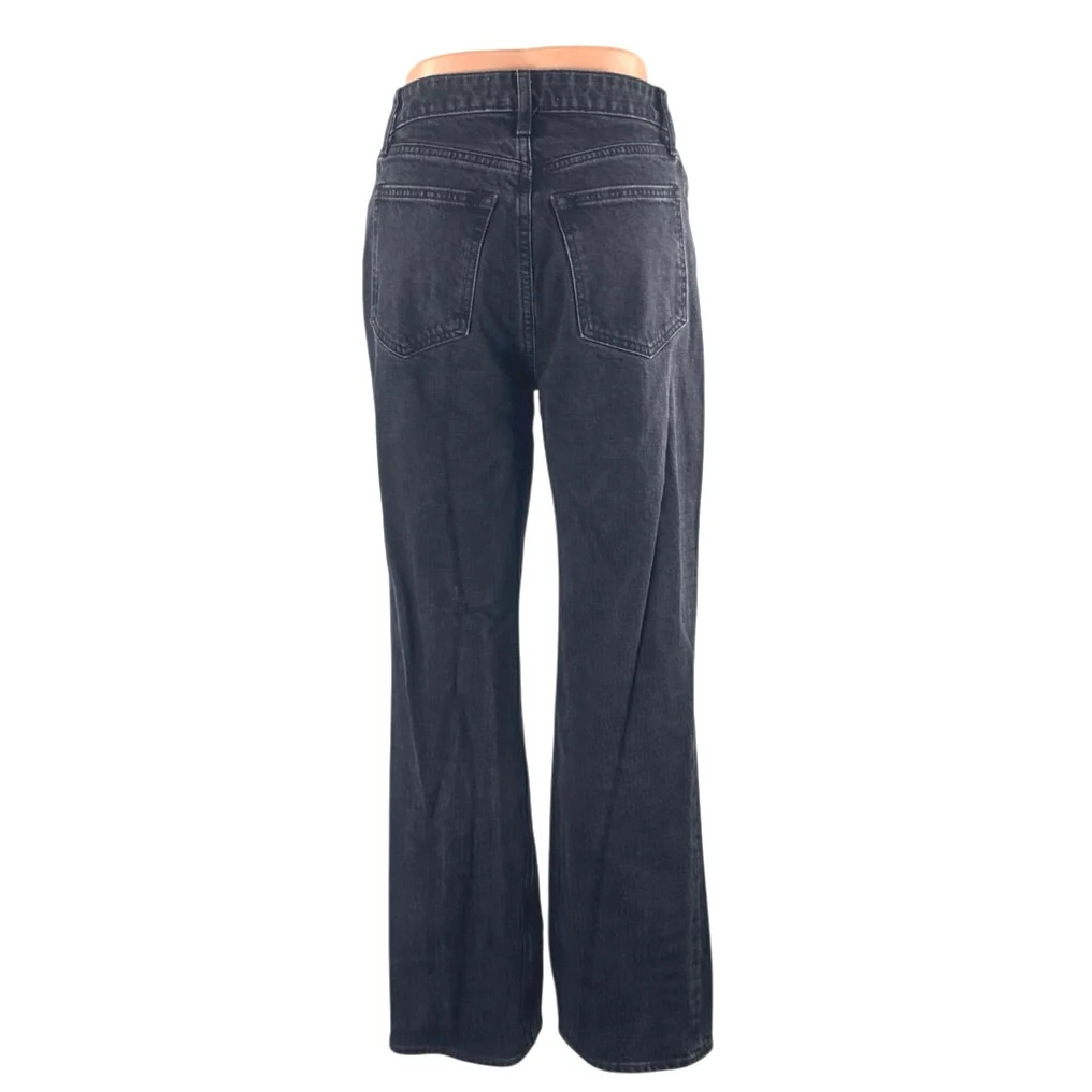 Abercrombie & Fitch The 90s Relaxed High Rise Curve Love Black Denim Jeans Sz 26 - Image 3