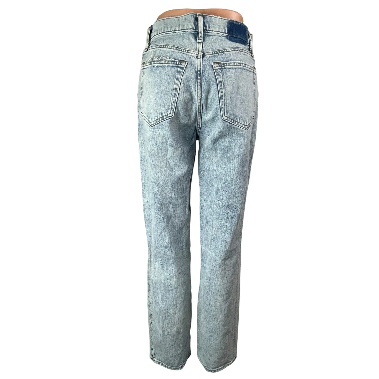 Abercrombie & Fitch The 90s Straight Ultra High Rise Blue Denim Jeans Size 27 - Image 2