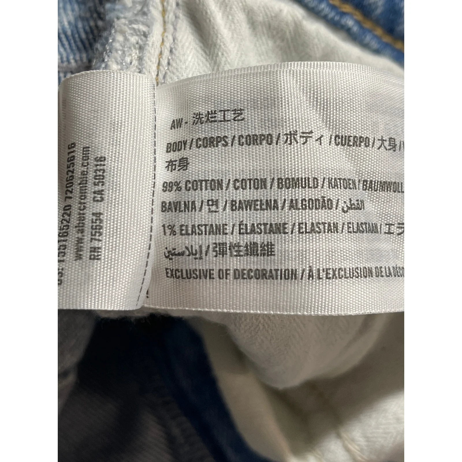 Abercrombie & Fitch The 90s Straight Ultra High Rise Blue Denim Jeans Size 27 - Image 5