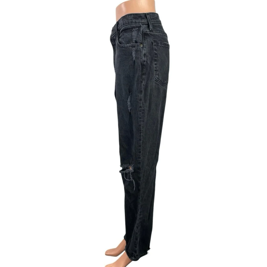 Abercrombie & Fitch The 90s Straight Ultra High Rise Distressed Denim Jeans 28 - Image 2
