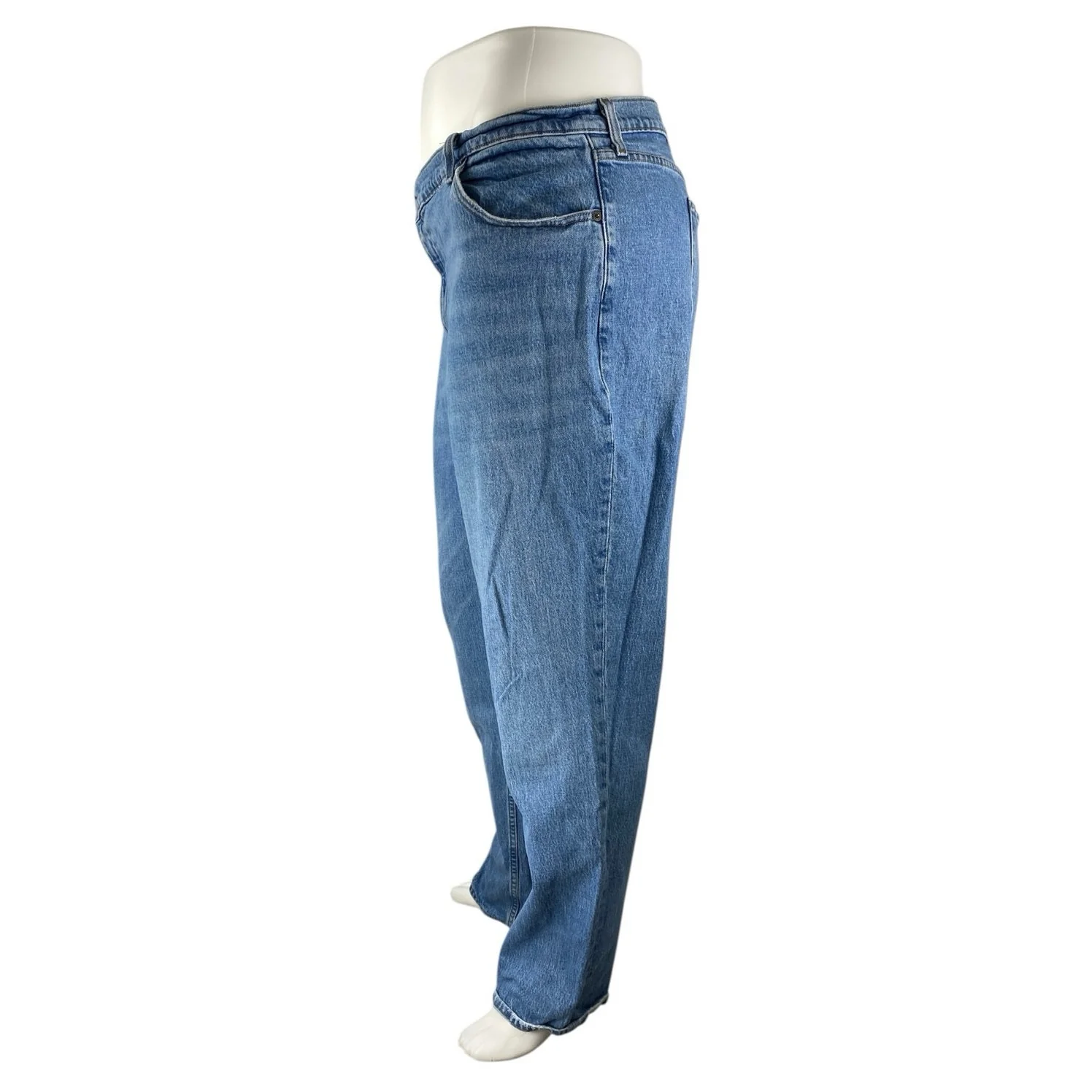 Abercrombie & Fitch The 90s Straight Women's Blue High Rise Denim Jeans Size 24 - Image 2
